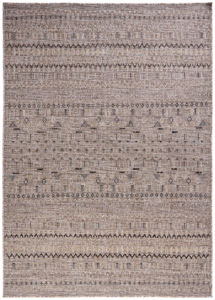 Alfombra de Exterior Yucana Marrón Zigzag