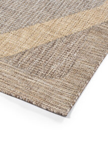 Alfombra de Exterior Yucana Marrón Abstracto