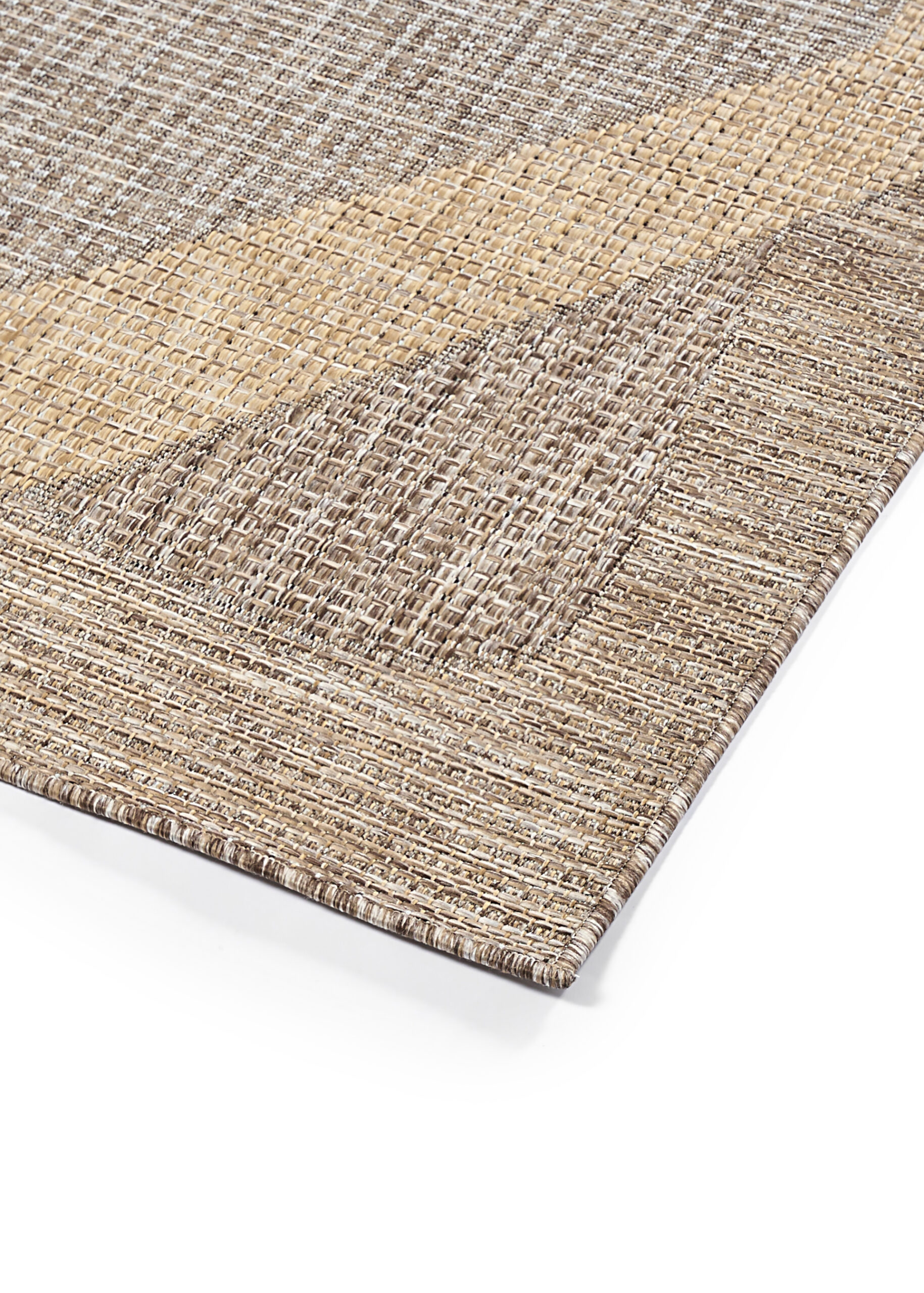 Alfombra de Exterior Yucana Marrón Abstracto