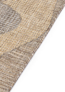 Alfombra de Exterior Yucana Marrón Abstracto