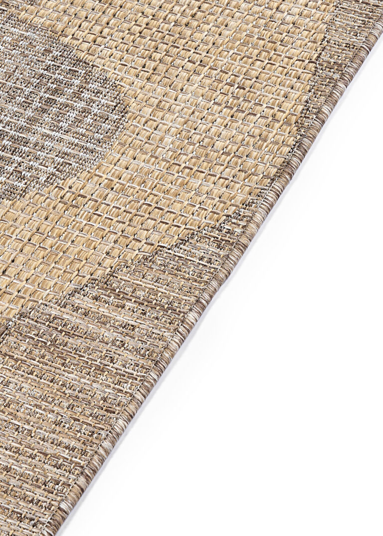 Alfombra de Exterior Yucana Marrón Abstracto