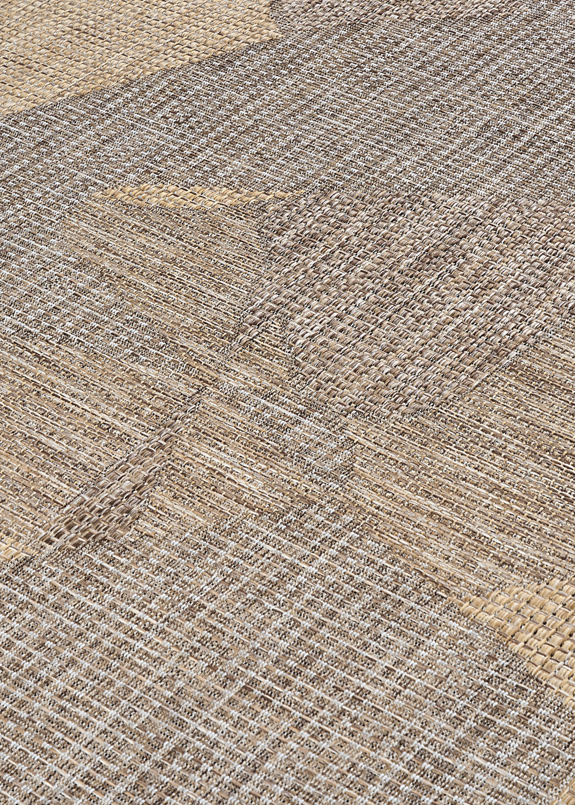 Alfombra de Exterior Yucana Marrón Abstracto