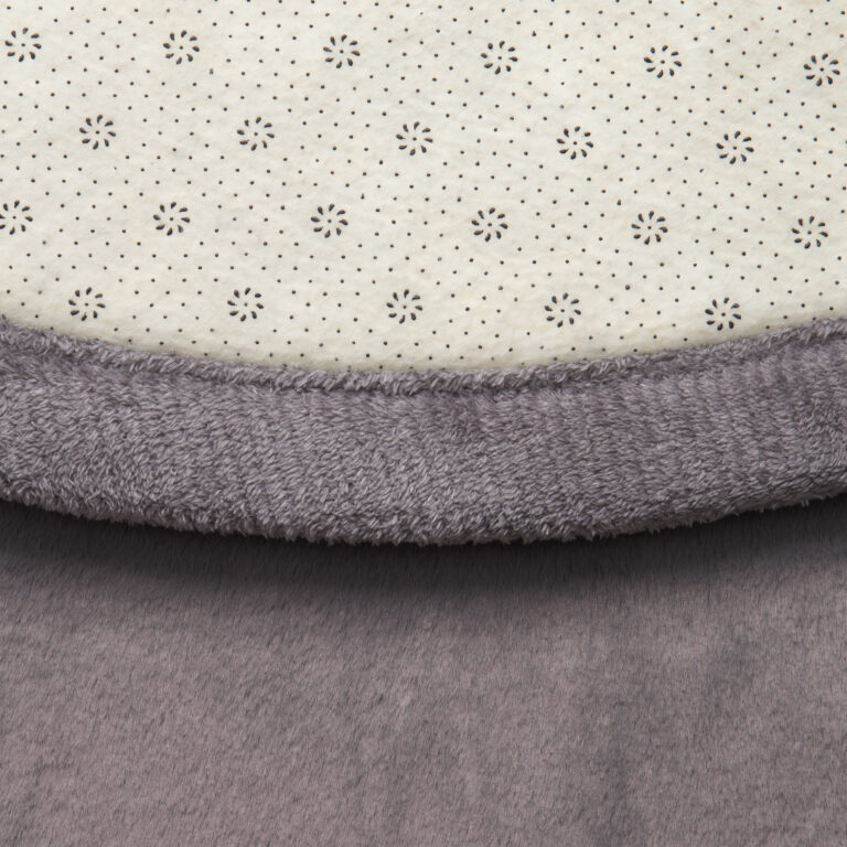 Alfombra Infantil Fluffin Redonda Gris Oscuro