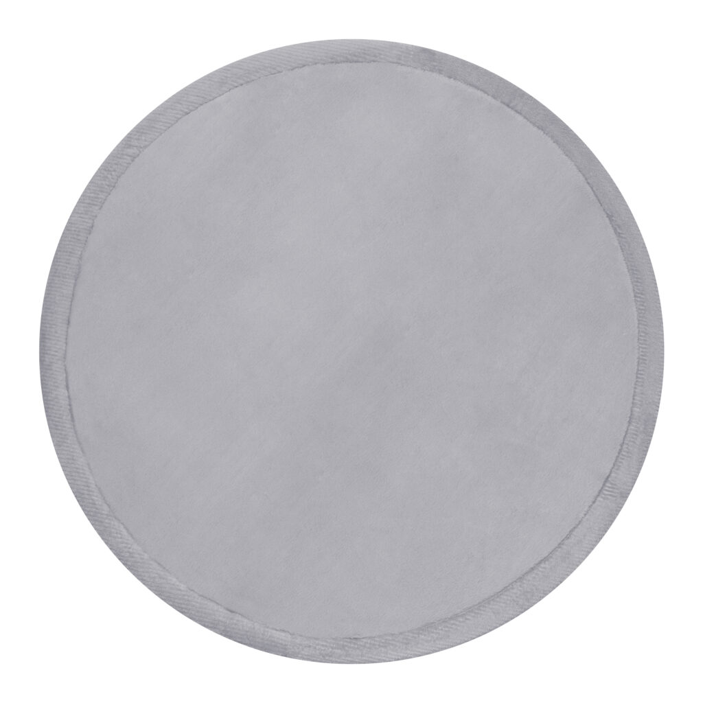 Alfombra Infantil Fluffin Redonda Gris Claro