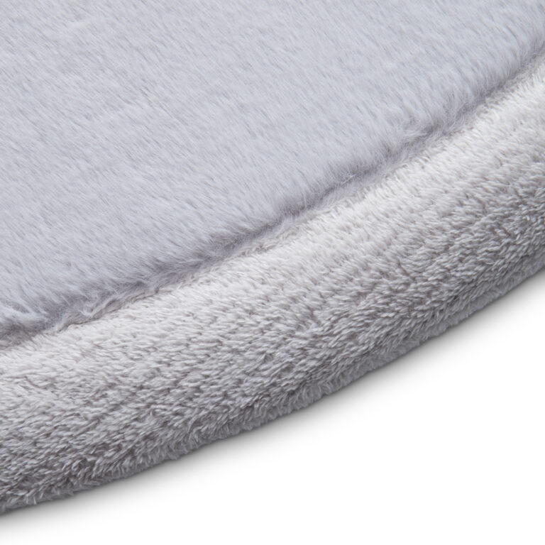 Alfombra Infantil Fluffin Redonda Gris Claro