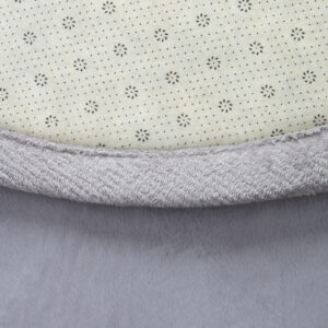 Alfombra Infantil Fluffin Redonda Gris Claro