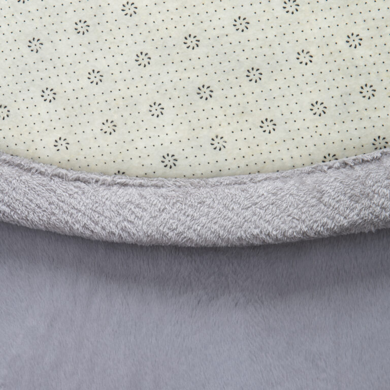 Alfombra Infantil Fluffin Redonda Gris Claro