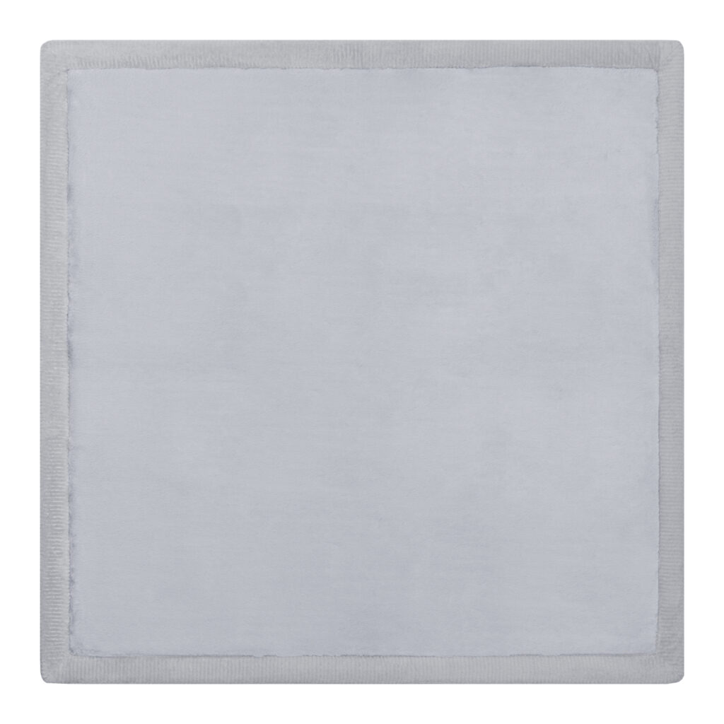 Alfombra Infantil Fluffin Cuadrada Gris Claro