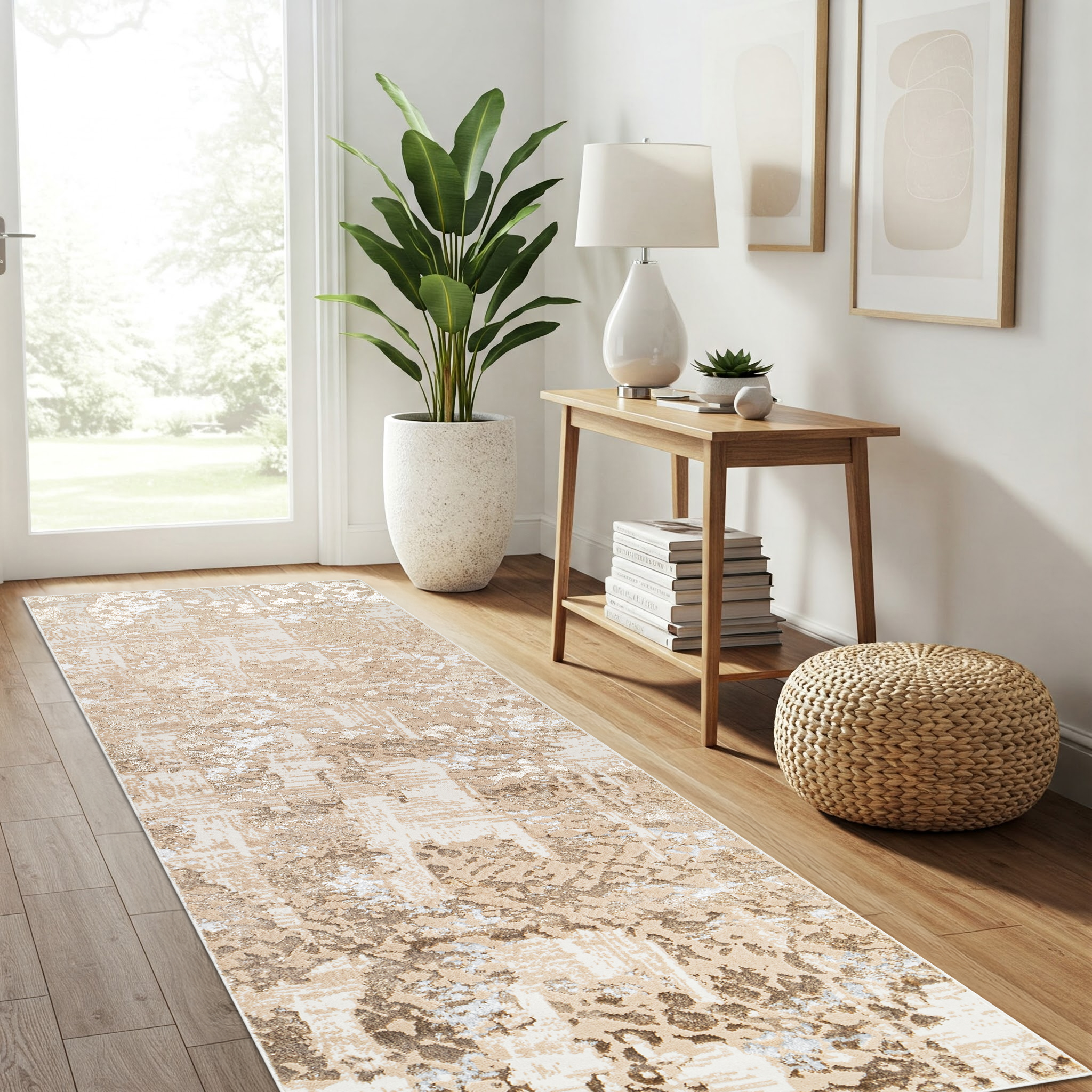 Pasillo Crystal Marrón Dorado Abstracto