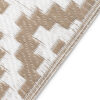 Alfombra Ibiza Exterior Reversible Impermeable Beige Blanco