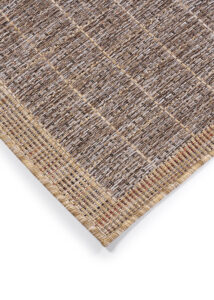 Alfombra de Exterior Yucana Marrón Beige Marco