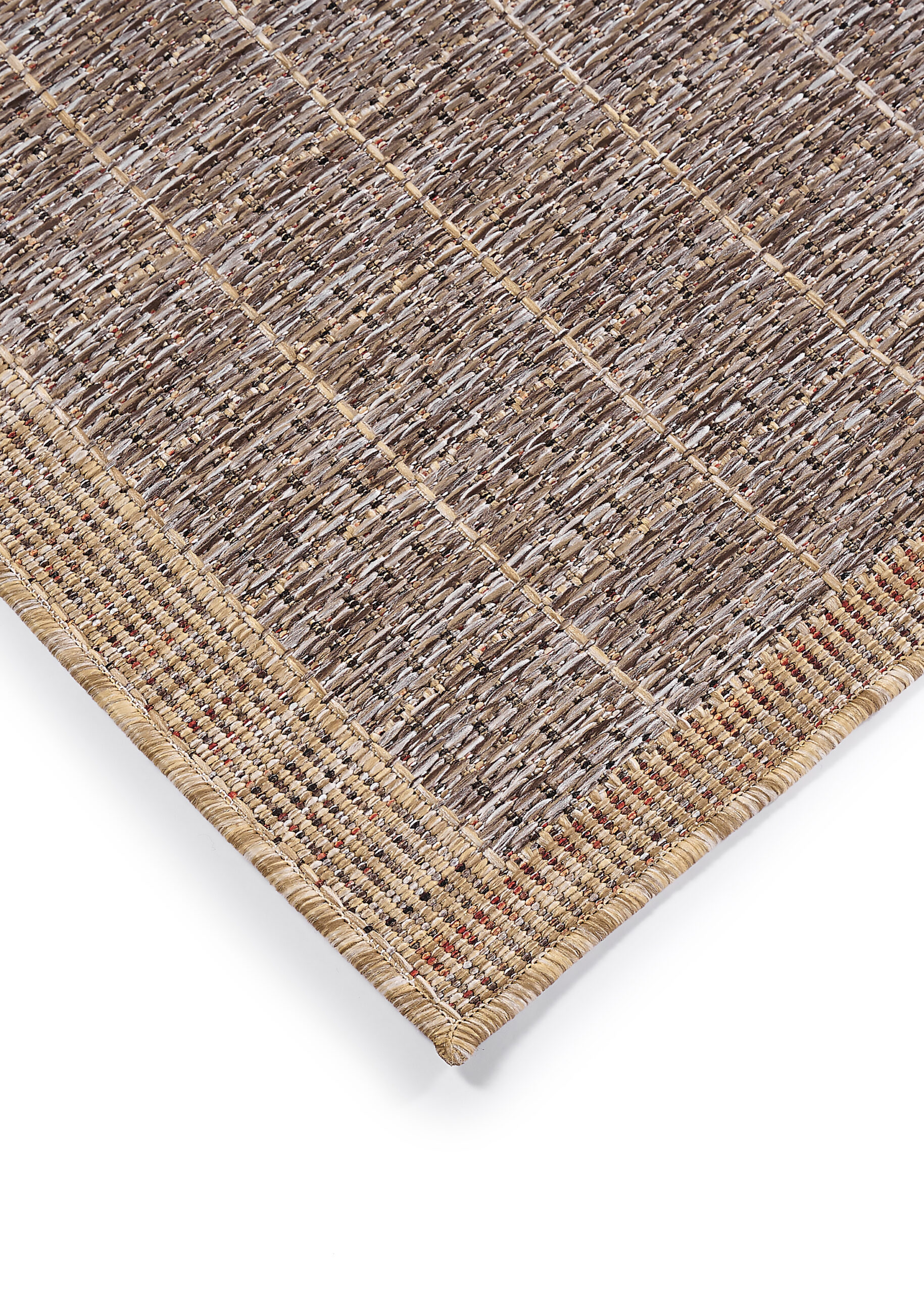 Alfombra de Exterior Yucana Marrón Beige Marco