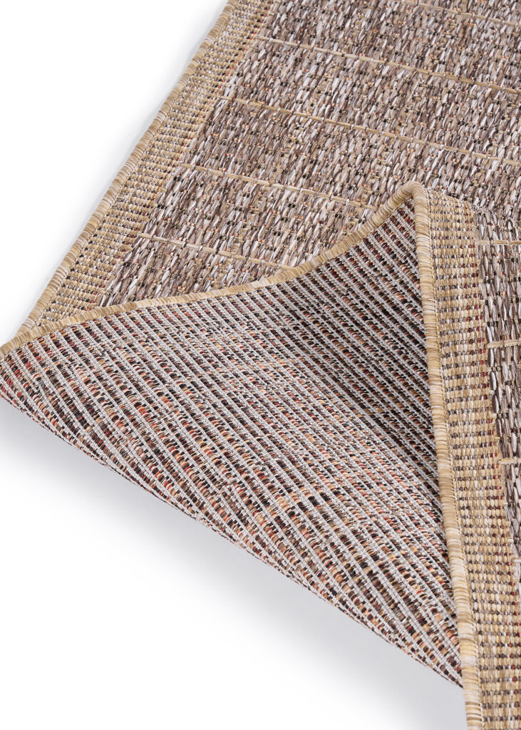 Alfombra de Exterior Yucana Marrón Beige Marco