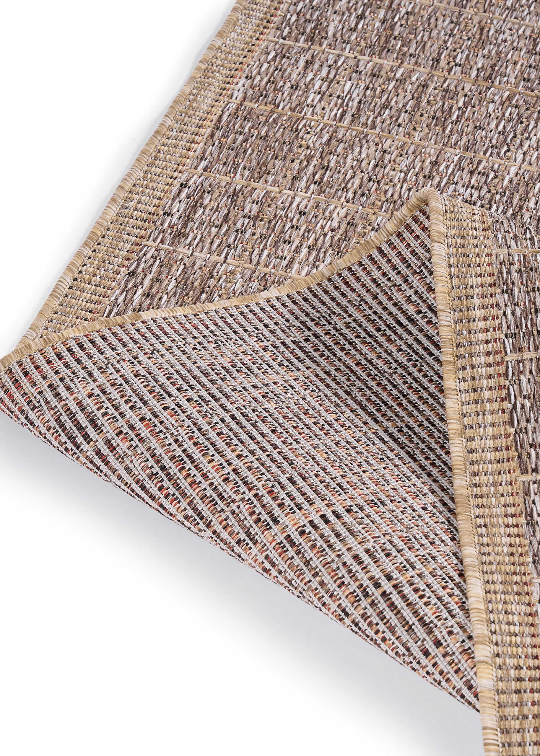 Alfombra de Exterior Yucana Marrón Beige Marco