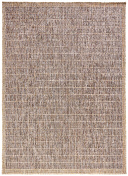 Alfombra de Exterior Yucana Marrón Beige Marco