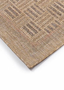 Alfombra de Exterior Yucana Beige Cuadros