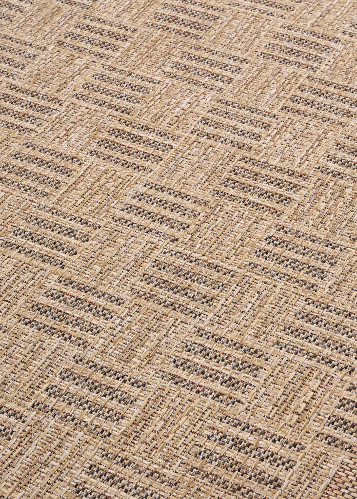 Alfombra de Exterior Yucana Beige Cuadros