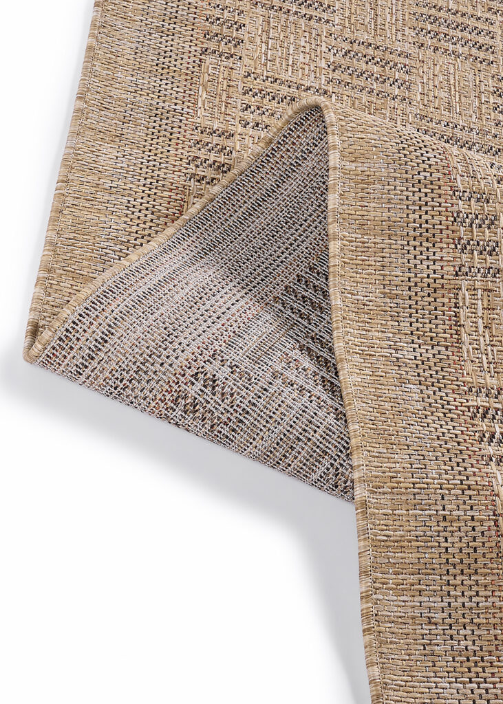 Alfombra de Exterior Yucana Beige Cuadros