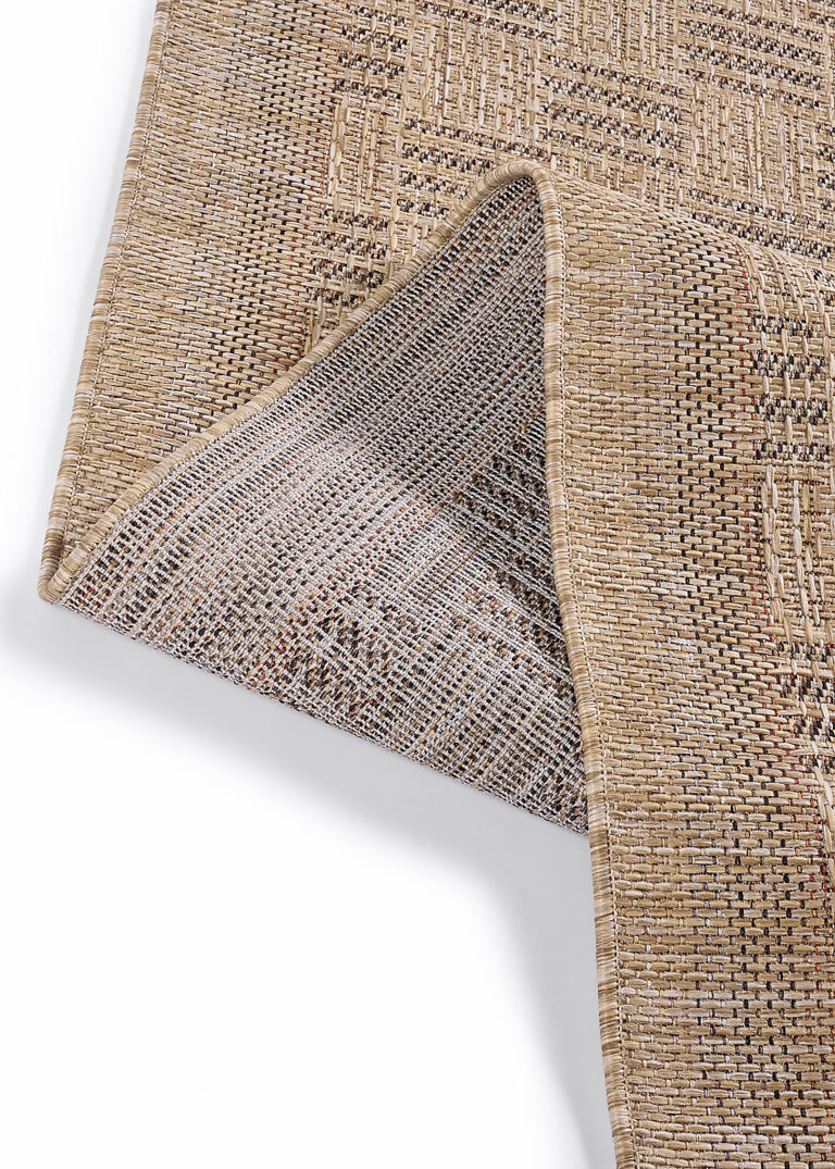 Alfombra de Exterior Yucana Beige Cuadros