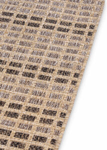 Alfombra de Exterior Yucana Beige Marrón Cuadros