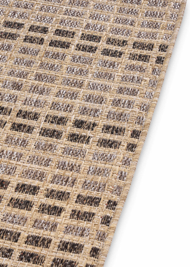 Alfombra de Exterior Yucana Beige Marrón Cuadros