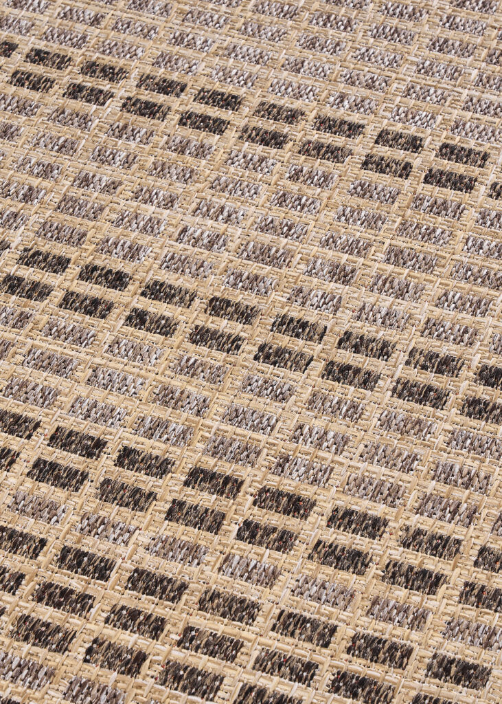 Alfombra de Exterior Yucana Beige Marrón Cuadros