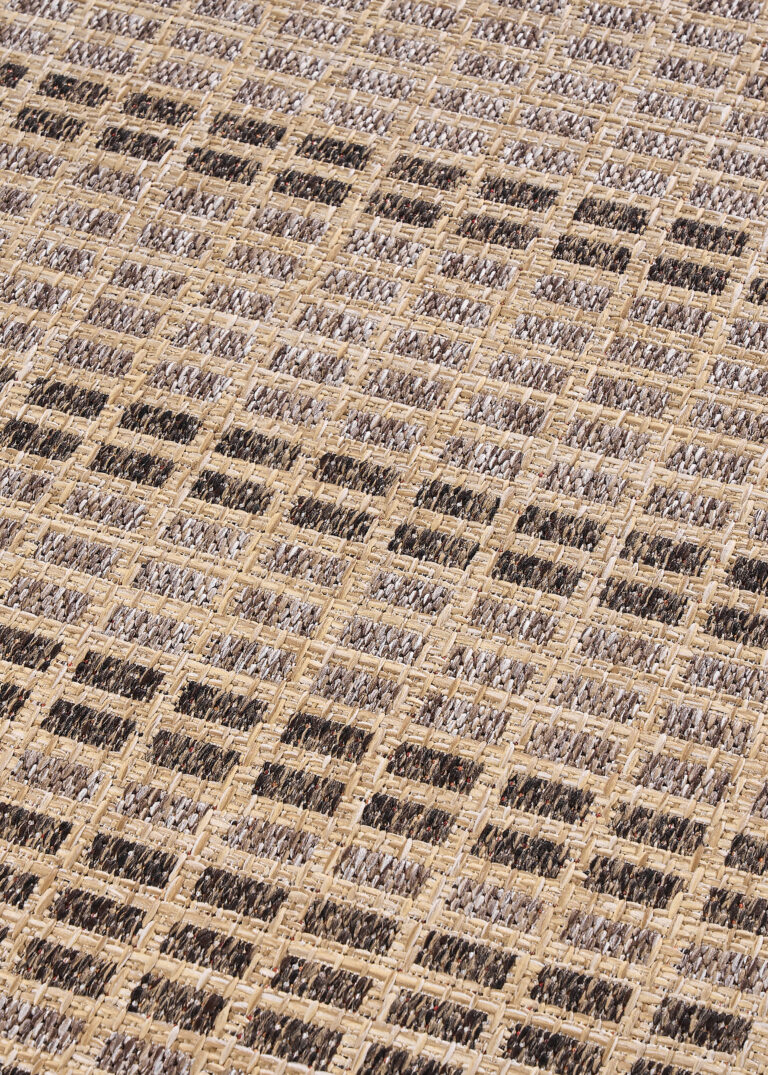 Alfombra de Exterior Yucana Beige Marrón Cuadros