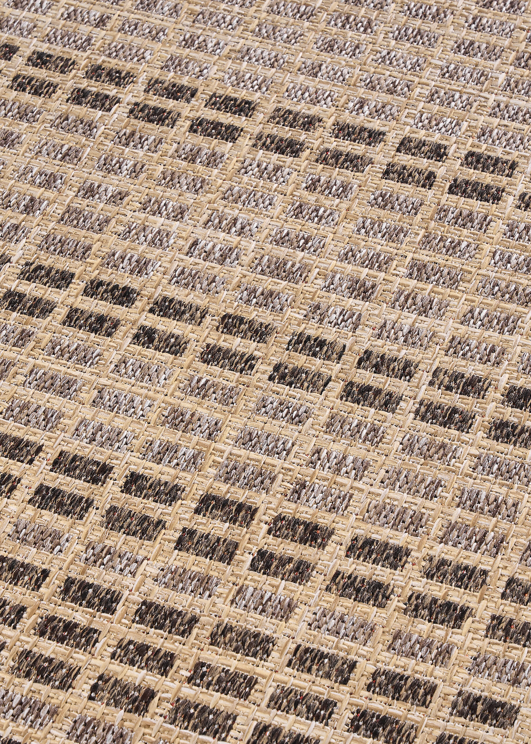 Alfombra de Exterior Yucana Beige Marrón Cuadros