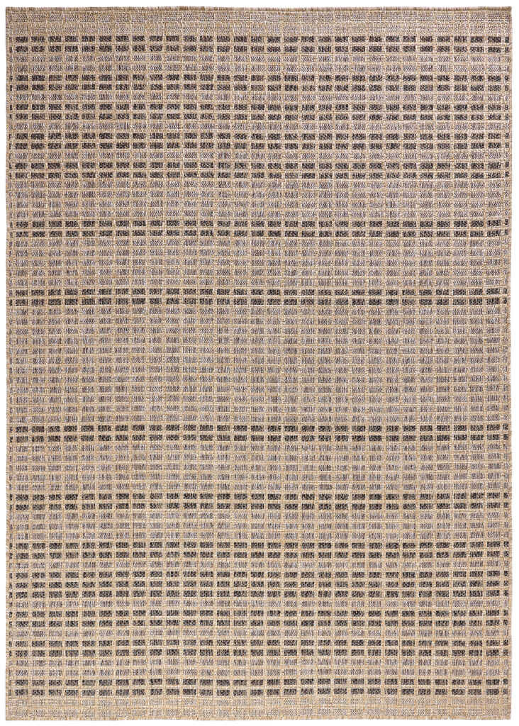 Alfombra de Exterior Yucana Beige Marrón Cuadros