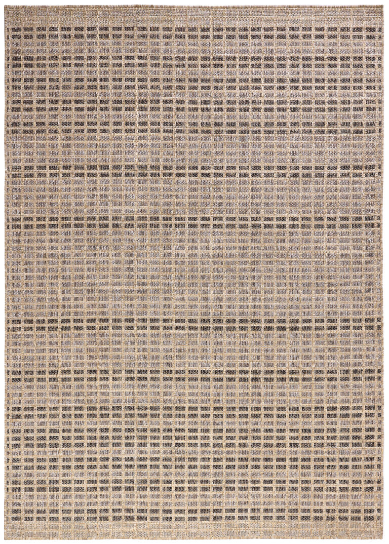 Alfombra de Exterior Yucana Beige Marrón Cuadros