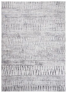 Alfombra Sky Gris Azul Étnico Rayas