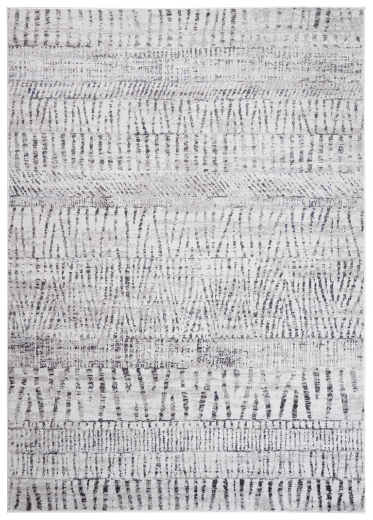 Alfombra Sky Gris Azul Étnico Rayas