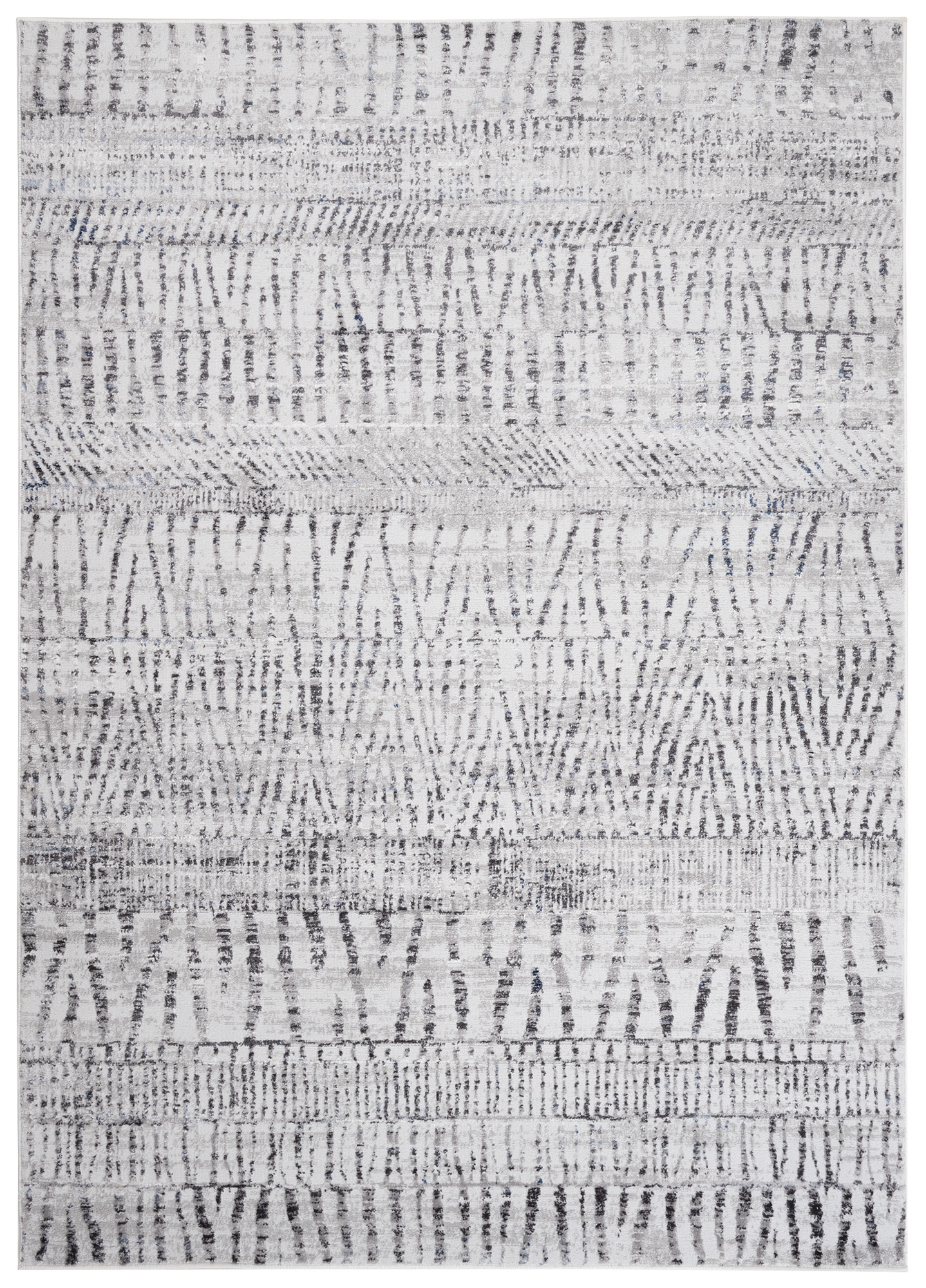 Alfombra Sky Gris Azul Étnico Rayas