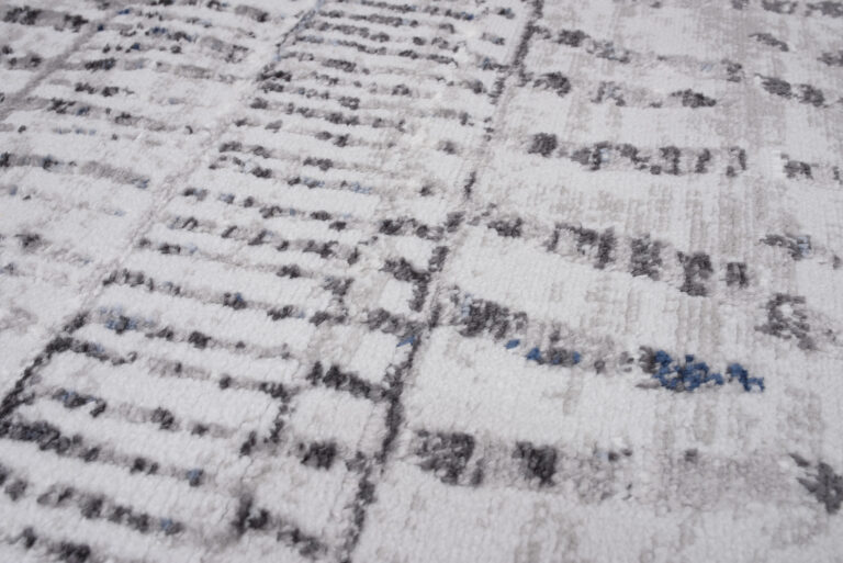 Alfombra Sky Gris Azul Étnico Rayas