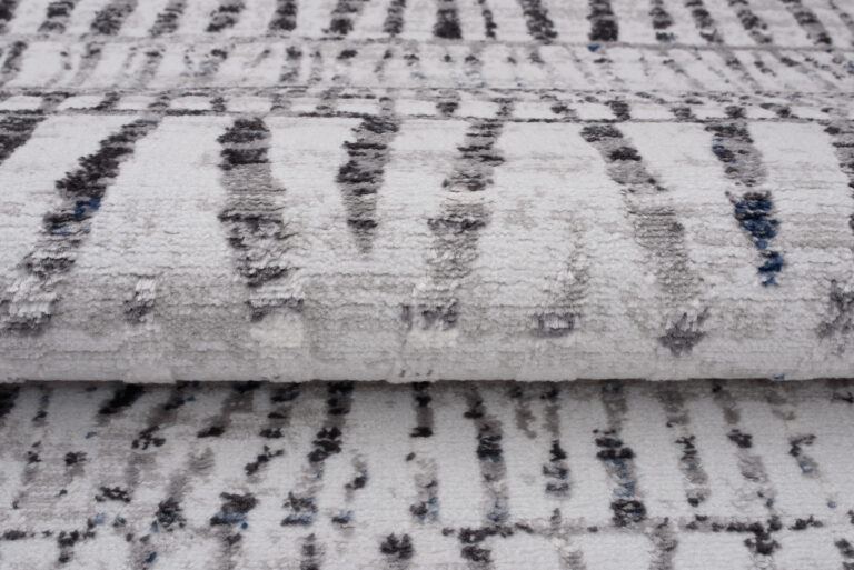 Alfombra Sky Gris Azul Étnico Rayas