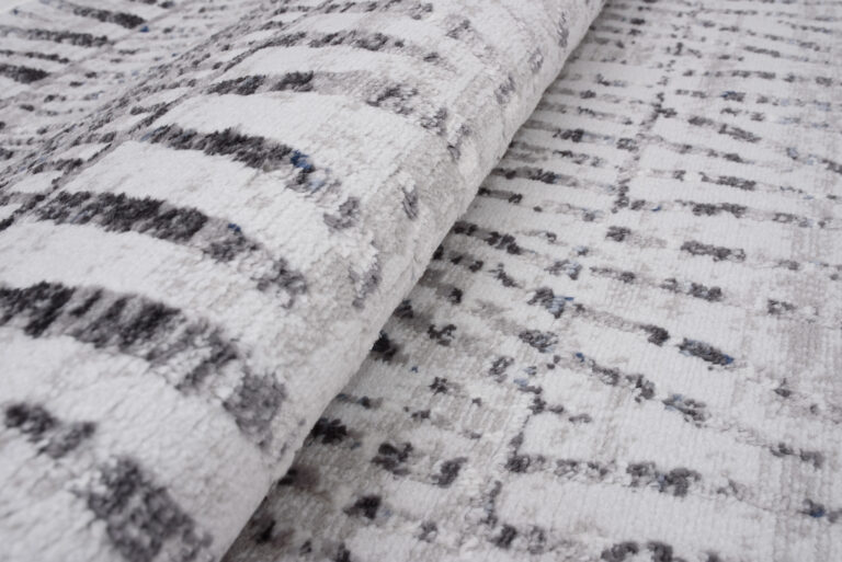 Alfombra Sky Gris Azul Étnico Rayas