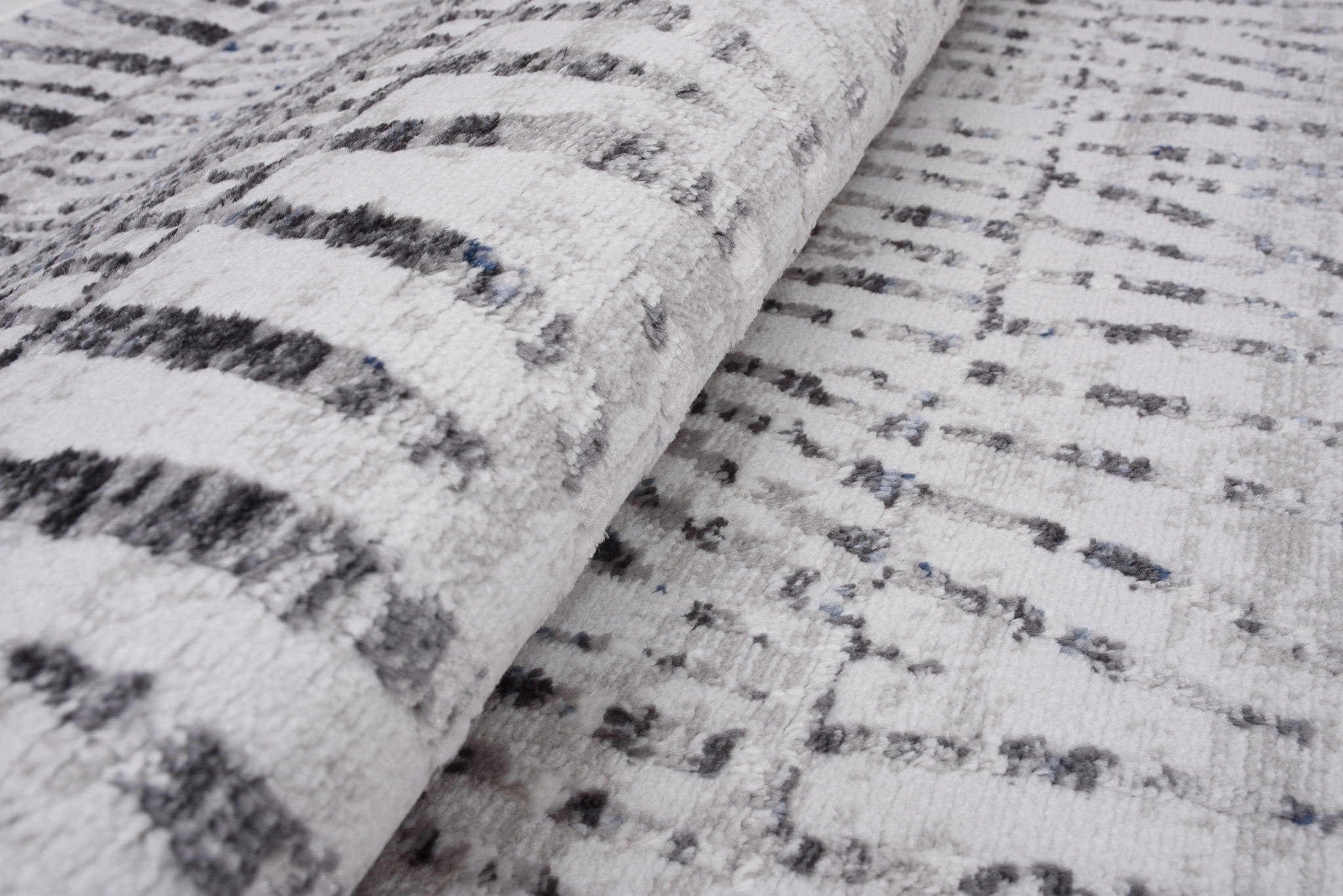 Alfombra Sky Gris Azul Étnico Rayas