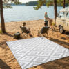 Alfombra Ibiza Exterior Reversible Impermeable Gris Blanco