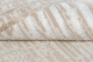 Alfombra Crystal Redonda Beige Marrón Crema Rayas