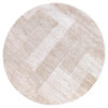 Alfombra Crystal Redonda Beige Marrón Crema Rayas