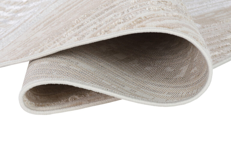 Alfombra Crystal Redonda Beige Marrón Crema Rayas