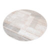 Alfombra Crystal Redonda Gris Beige Crema Rayas