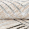 Alfombra Crystal Redonda Gris Beige Crema Rayas