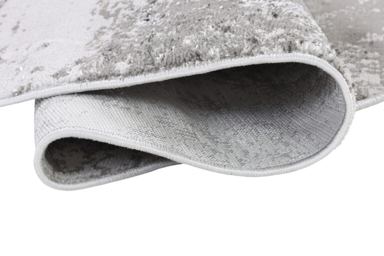 Alfombra Crystal Redonda Gris Claro Mármol