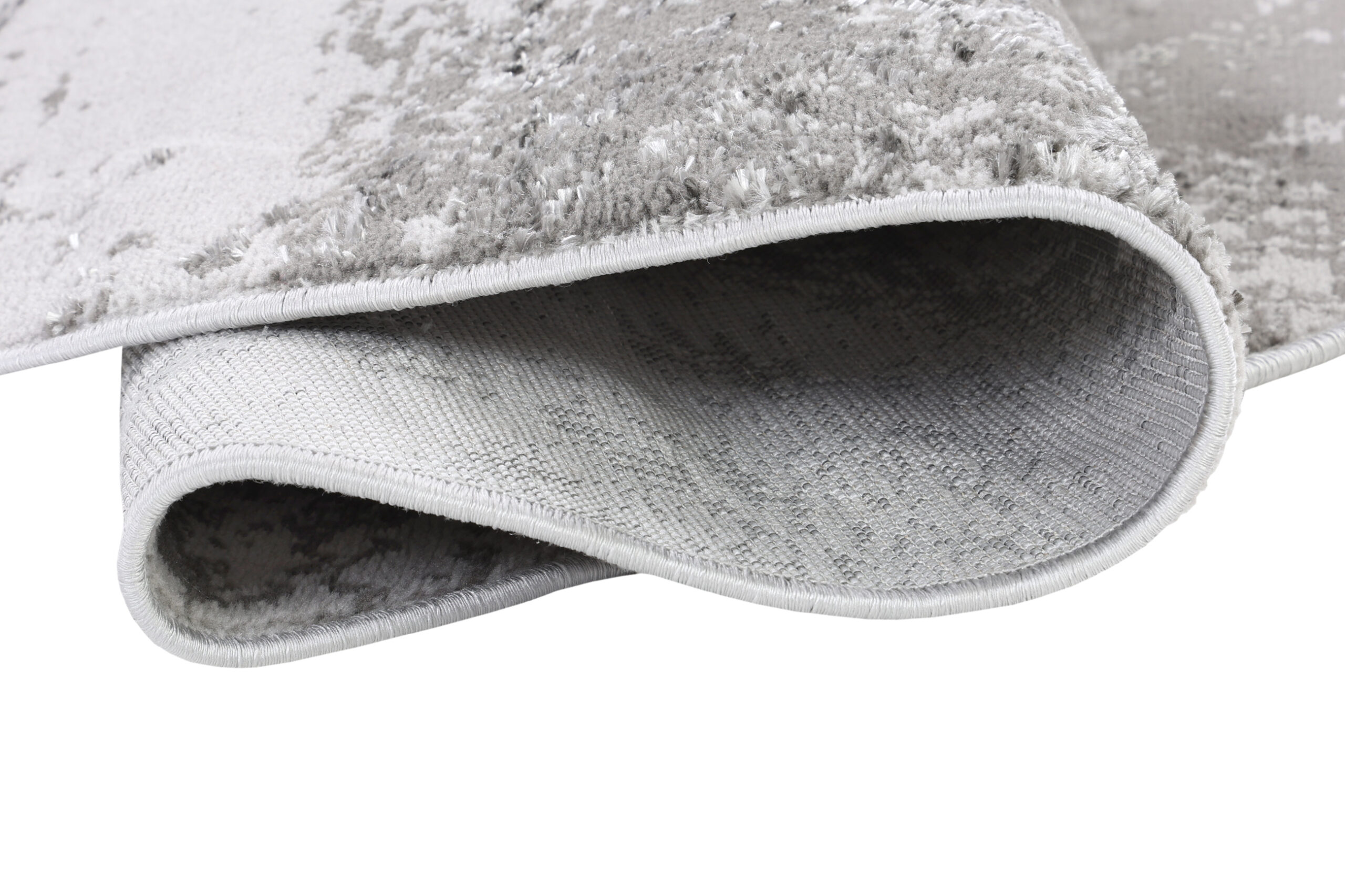 Alfombra Crystal Redonda Gris Claro Mármol