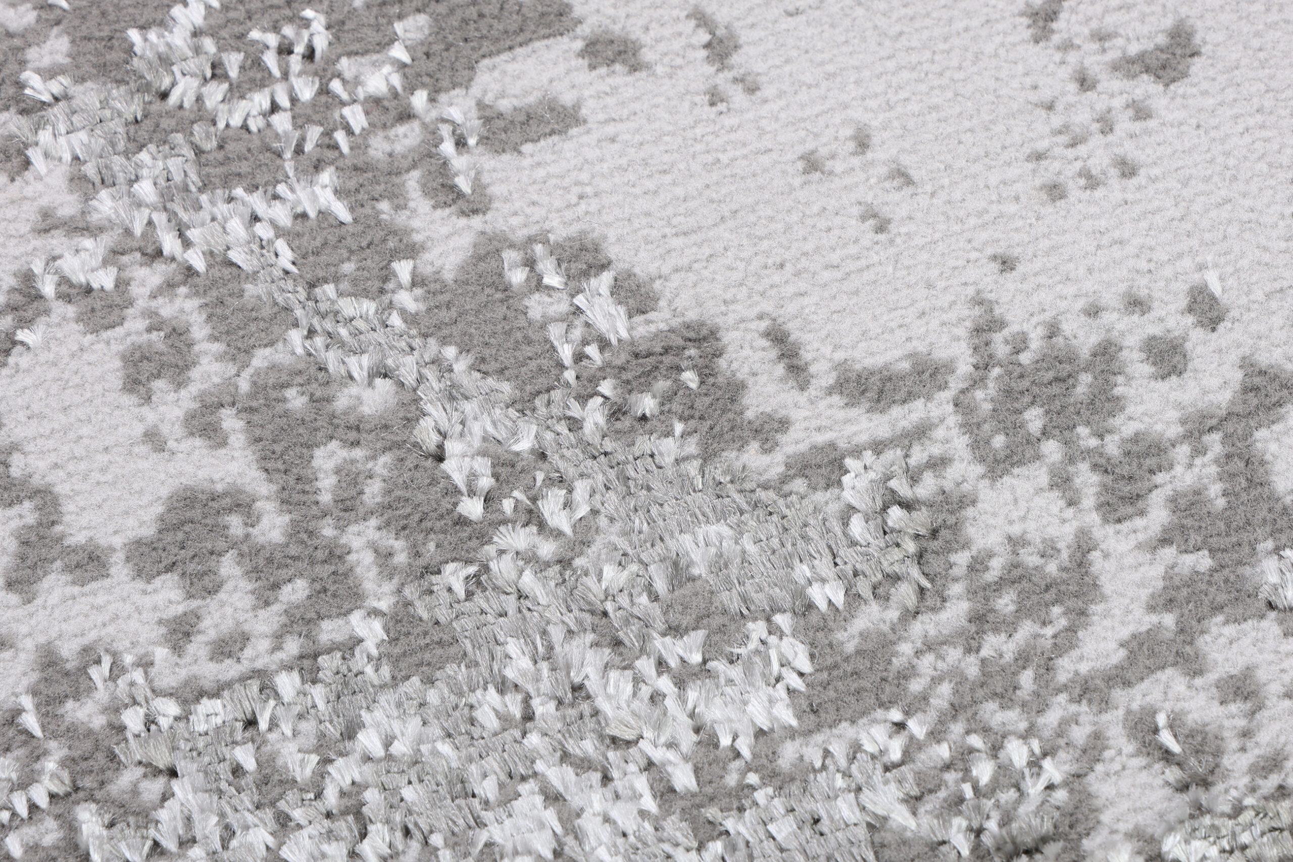 Alfombra Crystal Redonda Gris Claro Mármol