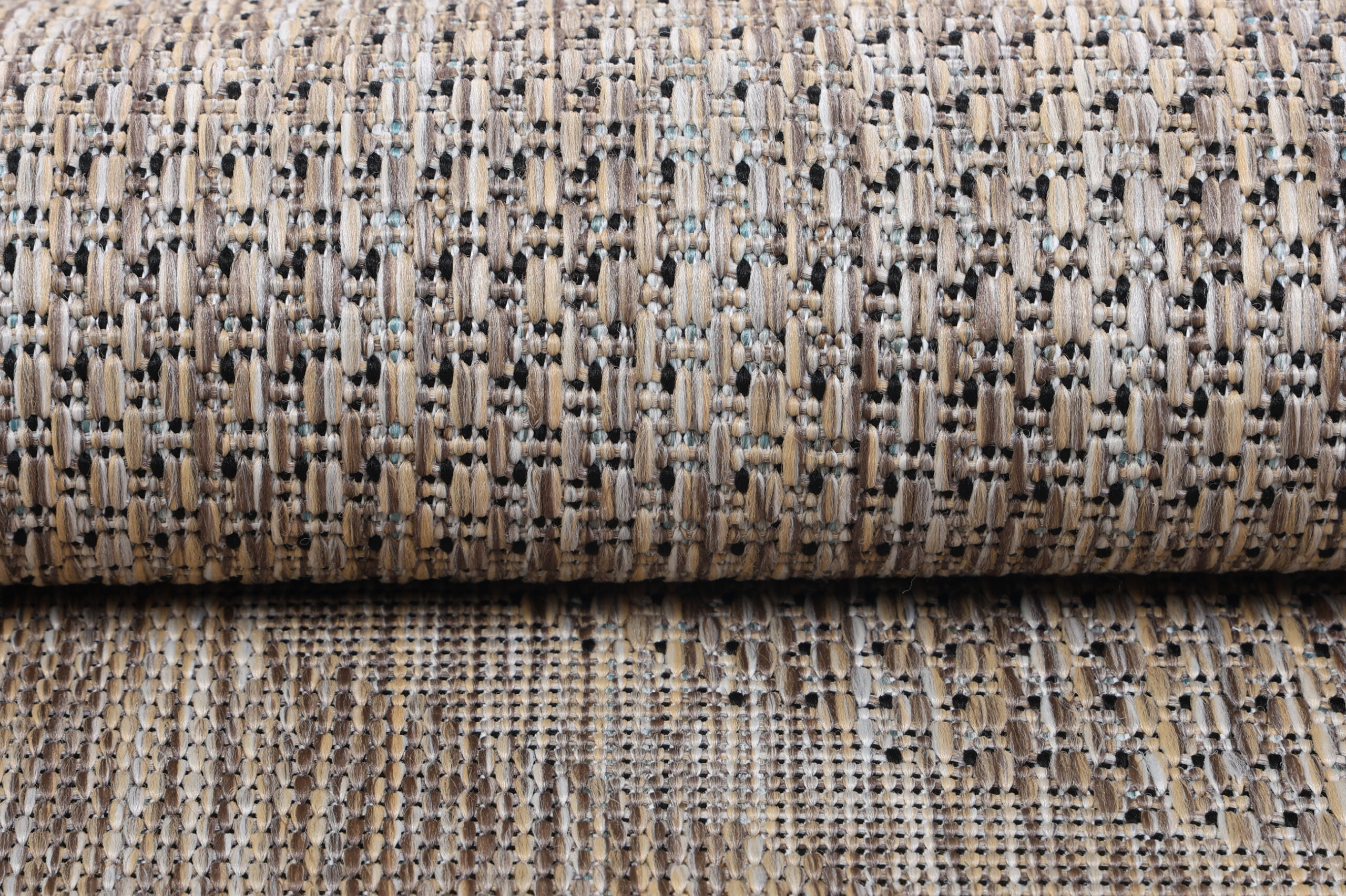 Alfombra Melissa Redonda Marrón Marco Indoor Outdoor