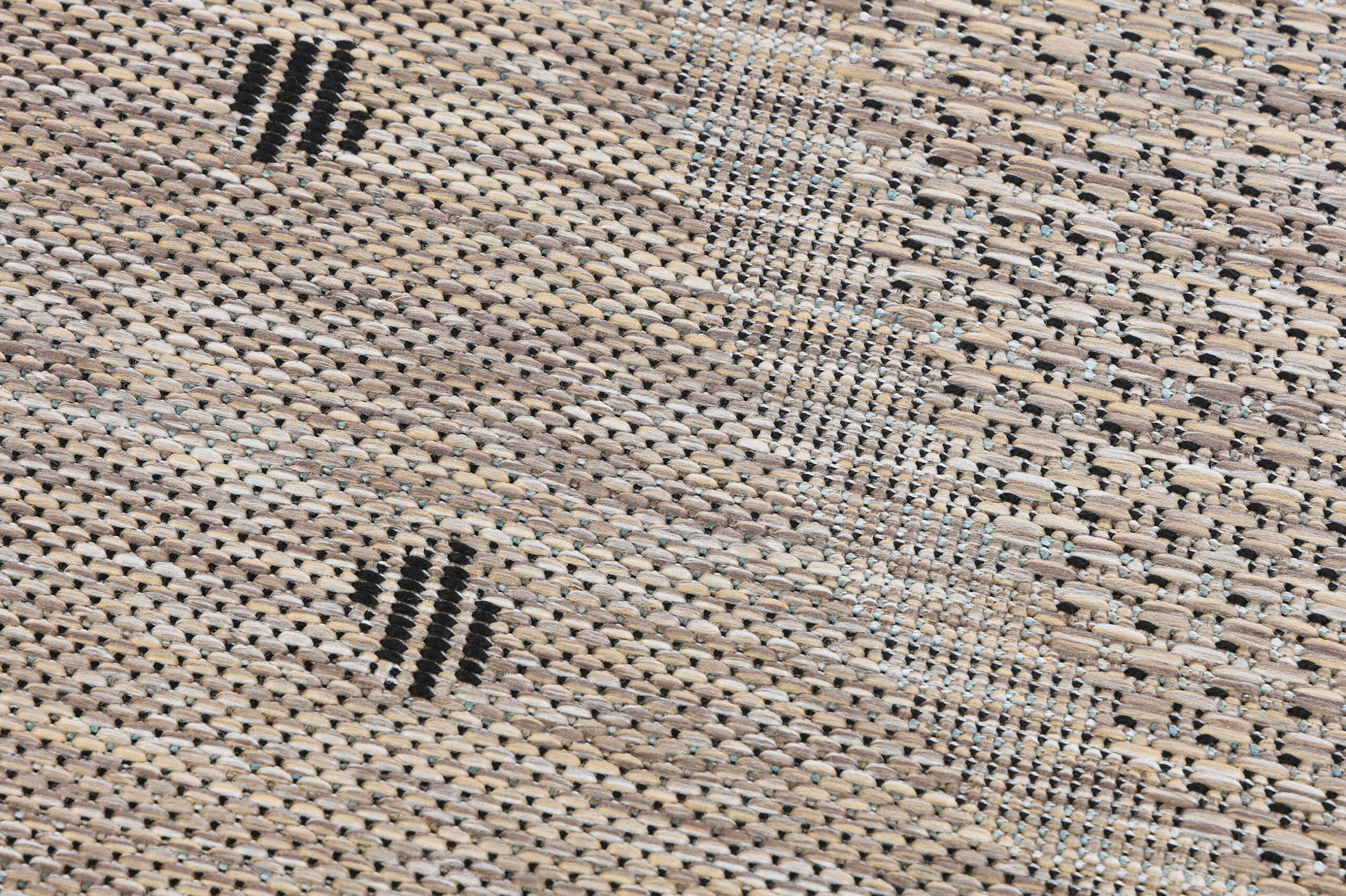 Alfombra Melissa Redonda Marrón Marco Indoor Outdoor