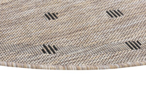 Alfombra Melissa Redonda Marrón Marco Indoor Outdoor