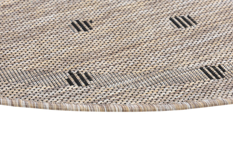 Alfombra Melissa Redonda Marrón Marco Indoor Outdoor